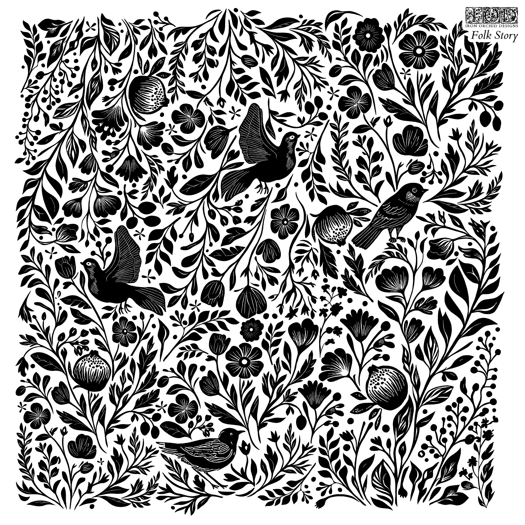 IOD - Stamps 30x30 cm - Folk Story IOD - Stamps 30x30 cm - Folk Story