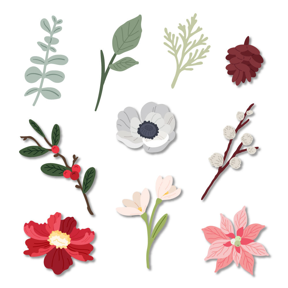 Honey Bee - Lovely Layers: Mini Holiday Florals - Honey Cuts  Honey Bee - Lovely Layers: Mini Holiday Florals - Honey Cuts