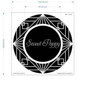 Sweet Poppy Stencil: Art Deco Aperture Circle Sweet Poppy Stencil: Art Deco Aperture Circle