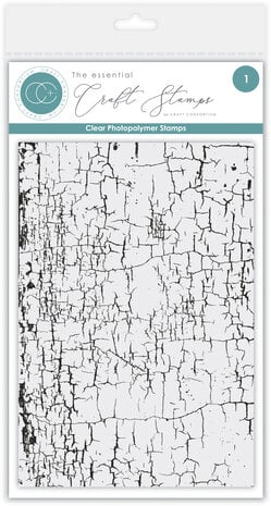 Craft Consortium - Journalling & Mixed Media Phase 2 Clear Photopolymer Stamps Cracked Surface
