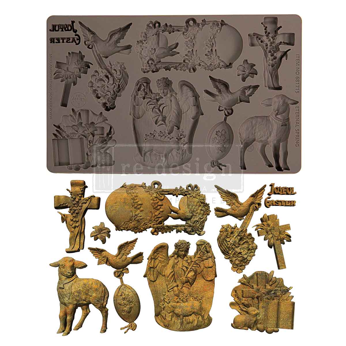 Re-Design with Prima - Decor Moulds® – Eternal Spring – 1 pc, 5″x8″x8mm