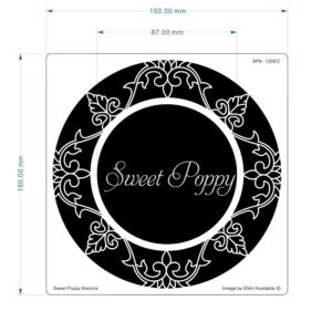 Sweet Poppy Stencil: Elegant Flourish Aperture Circle Sweet Poppy Stencil: Elegant Flourish Aperture Circle