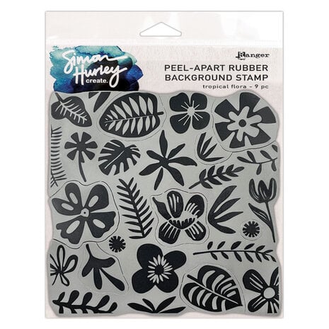 Ranger - Simon Hurley create. Background Stamp 6x6 Inch Tropical Flora (Peel Apart)
