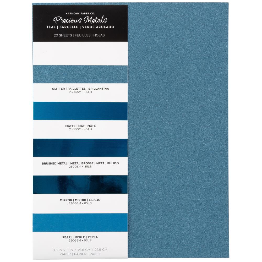 Harmony Precious Metals Cardstock - Teal