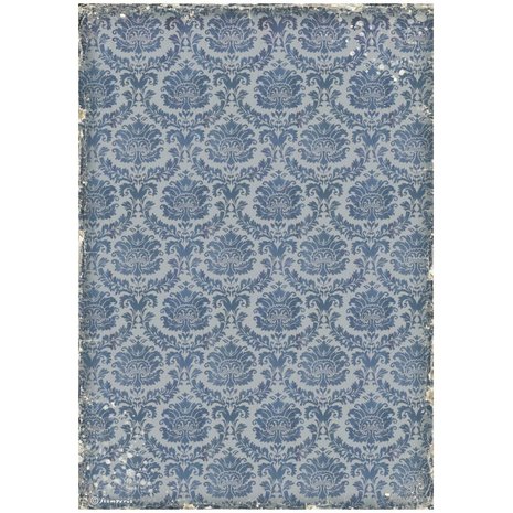 Stamperia - Vintage Library A4 Rice Paper Wallpaper