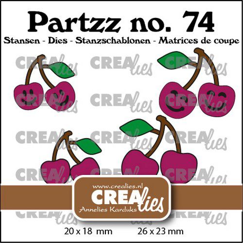 Crealies Partzz Kirschen klein und mittel 