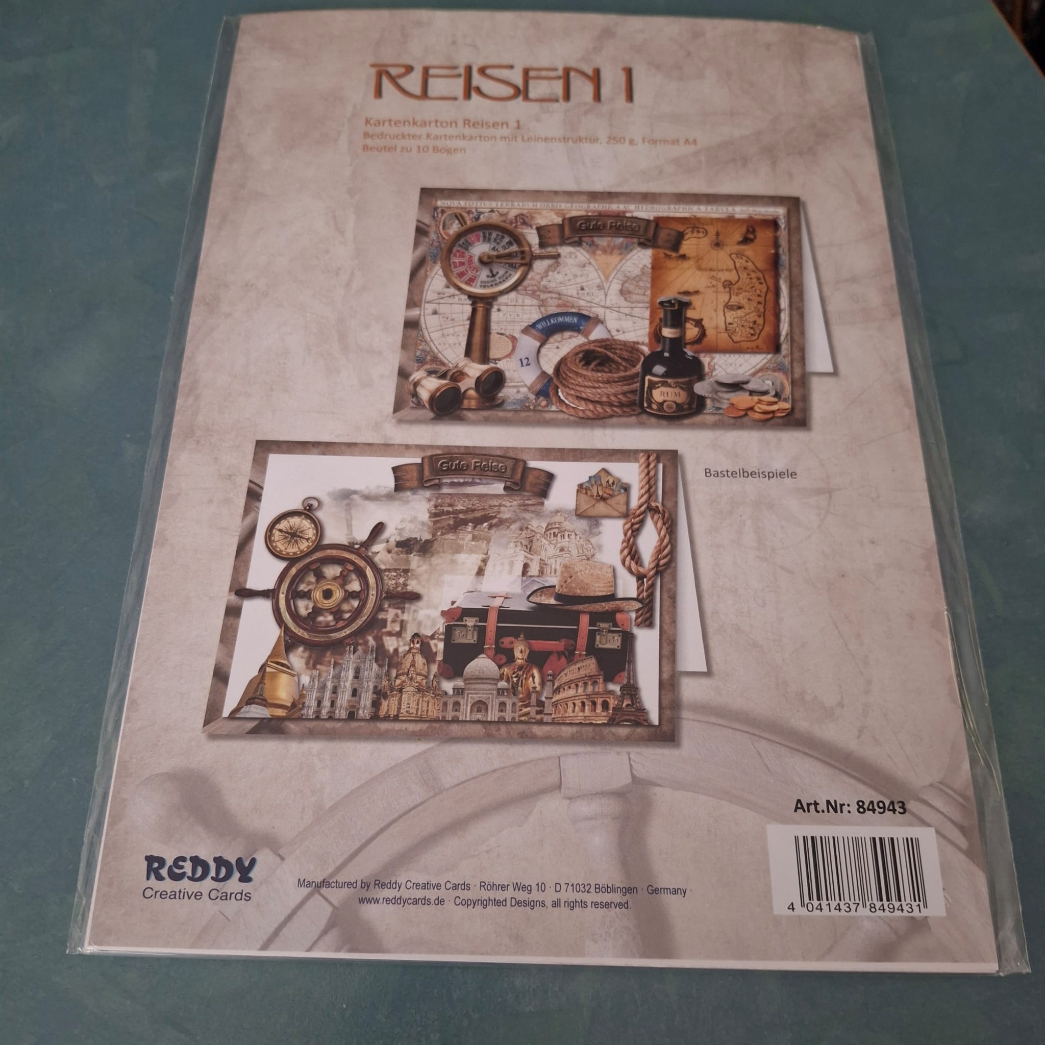 Reddy Creative Cards - Kartenkarton Reisen 1