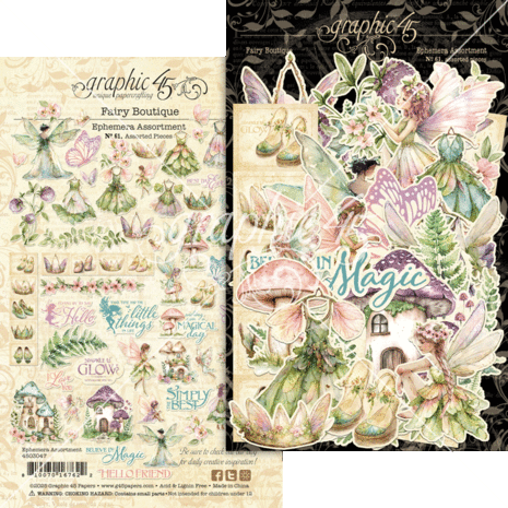 Graphic 45 Fairy Boutique Ephemera Set 