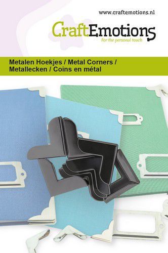 CraftEmotions Metallecken Typ 2 - schwarz 8 Stk 20mm