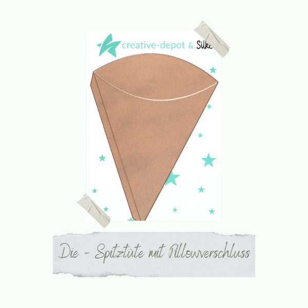 Creative Depot -  Die - Spitztüte mit Pillowverschluss 