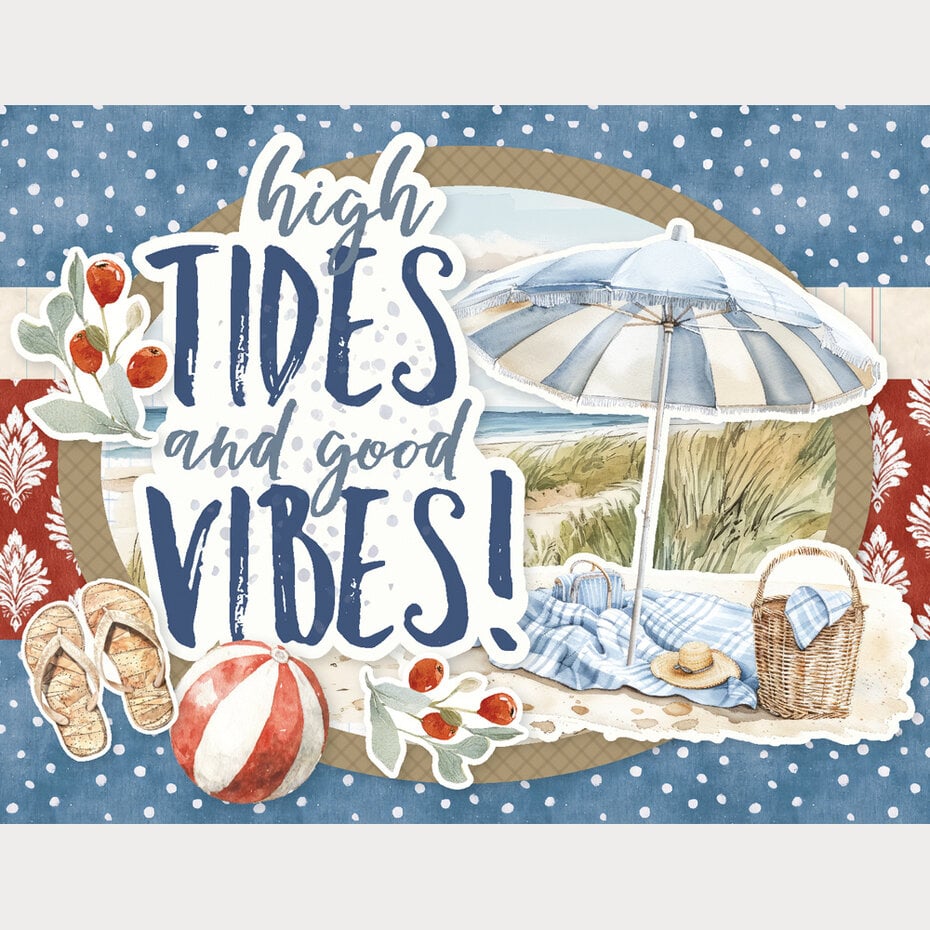 Simple Stories - Simple Vintage Sand & Sea 12x12 Inch Simple Cards Kit