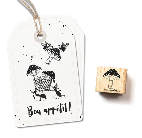 cats on appletrees - Stempel Fliegenpilz