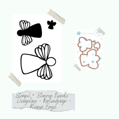 Creative Depot - Bundle - Designline - Kartendesign - Kleiner Engel - Stempelset & Stanzen 