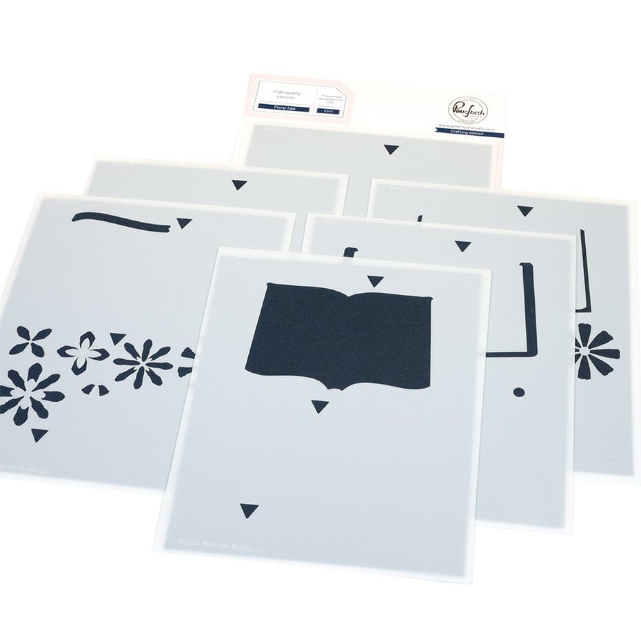 Pinkfresh - Artful Foundations Stencil Floral Tale