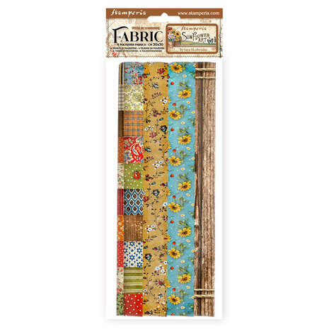 Stamperia - Sunflower Art 12x12 Inch Fabric Sheets (4pcs) 