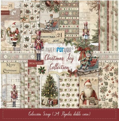 Papers For You - Christmas Joy Mini Scrap Paper Pack (24pcs) 6x6" Papers For You - Christmas Joy Mini Scrap Paper Pack (24pcs) 6x6"