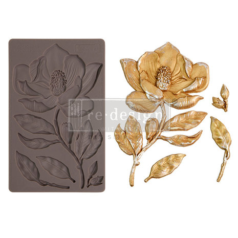 Prima Marketing Re-Design Mould - Magnolia Flower 5x8 Inch Decor Mould 