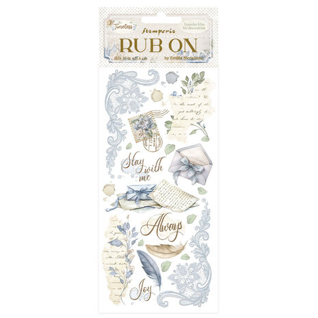 Stamperia -Timeless Rub-On 4x8,5 Inch Letters