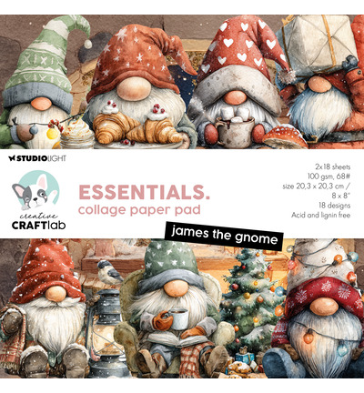 Craft Lab - CCL Collage-Papierblock – James the Gnome Essentials Nr. 495