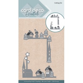 Card Deco Essentials - Cutting Dies - Christmas villages corner frames
