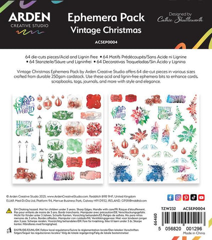 Arden Creative Studio "Vintage Christmas - Ephemera Pack"