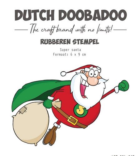 Dutch Doobadoo Rubber stempel Super Santa  Dutch Doobadoo Rubber stempel Super Santa
