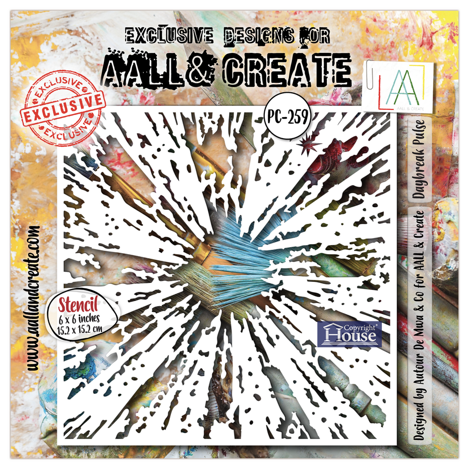 AALL & Create - Solar Pulse 6x6 Inch Stencil Daybreak Pulse