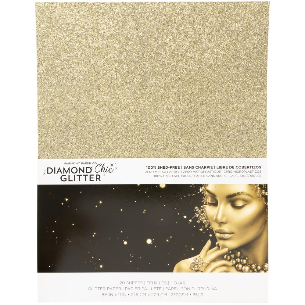Harmony Diamond Chic Glitter Cardstock - Gold Dust