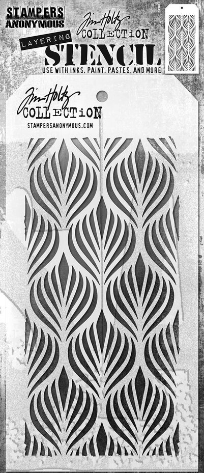 Deco Feather Tim Holtz Layering Stencil