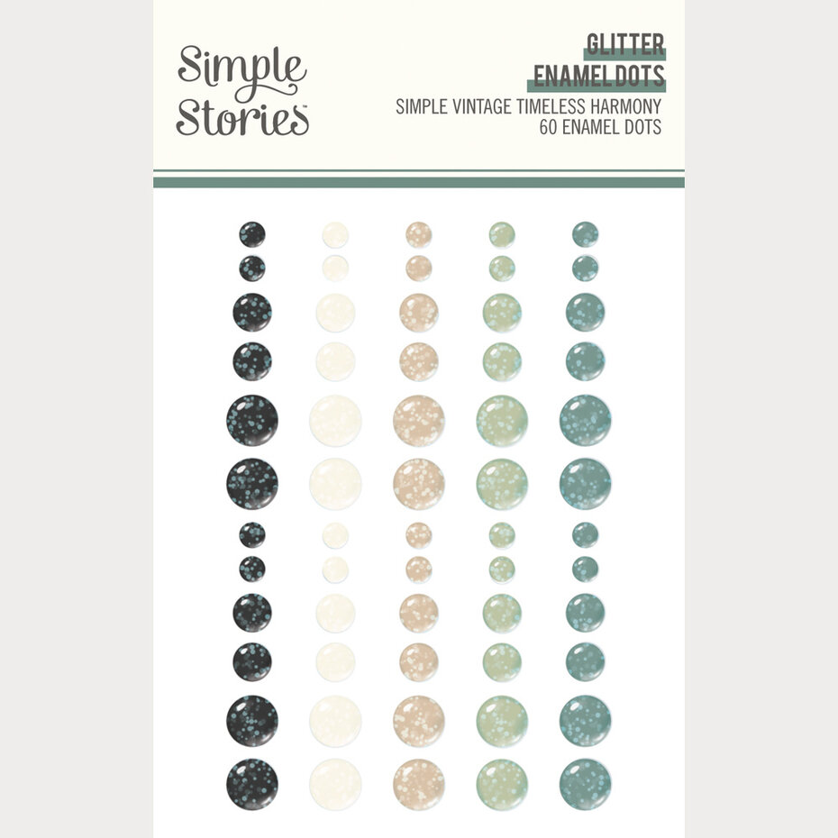 Simple Stories - Simple Vintage Timeless Harmony Glitter Enamel Dots