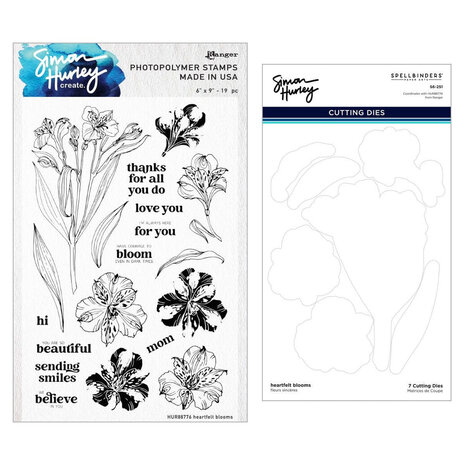 Spellbinders - Heartfelt Blooms Stamp and Die Bundle