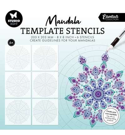 SL - Mandala template stencils Essentials nr. 399