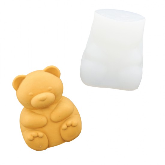 Silicone mold 9,2cm x 9,5cm x 10,4cm - Cute bear