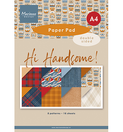 Marianne Design - Hi Handsome! - A4 paper pad