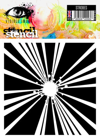 Visible Image - Strobes 6x6 Inch Stencil Visible Image - Strobes 6x6 Inch Stencil