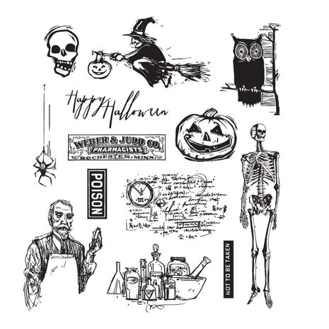Stampers Anonymous - Mini Halloween 4 Tim Holtz Cling Stamps
