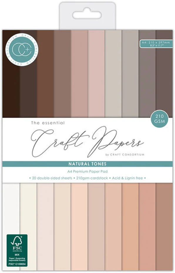 Craft Consortium - The Essentials A4 Premium Cardstock Pad Purple Tones