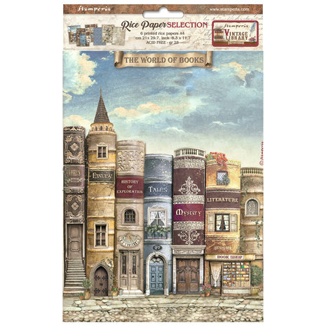 Vintage Library A4 Rice Paper Selection (6 pcs) 