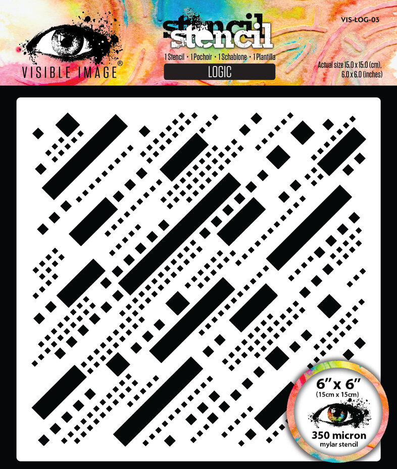 Visible Image - Grunge Florals 6x6 Inch Stencil Logic