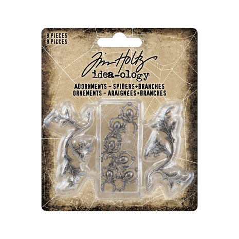 Idea-Ology Tim Holtz Halloween Adornments Spiders + Branches