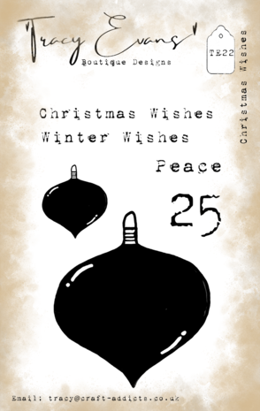 Tracy Evans - Christmas Wishes A7 Stamp