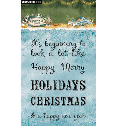 Studio Light - Transparente Stempel – Sentiments Christmas Forest Nr. 954