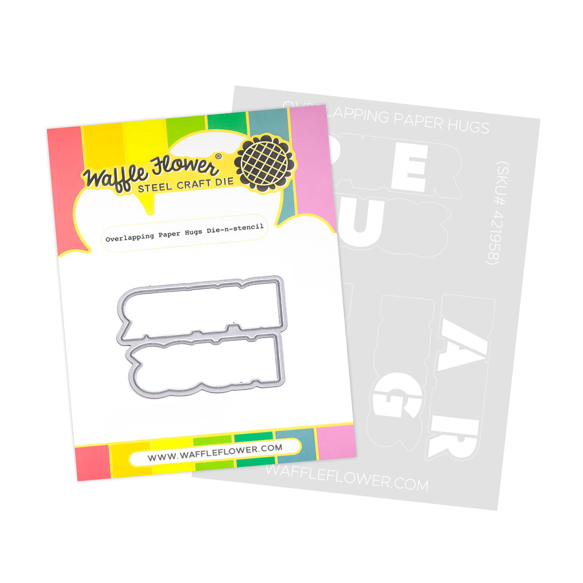 Waffle Flower Stencil - Overlapping Paper Hugs Die-n-stencil Waffle Flower Stencil - Overlapping Paper Hugs Die-n-stencil