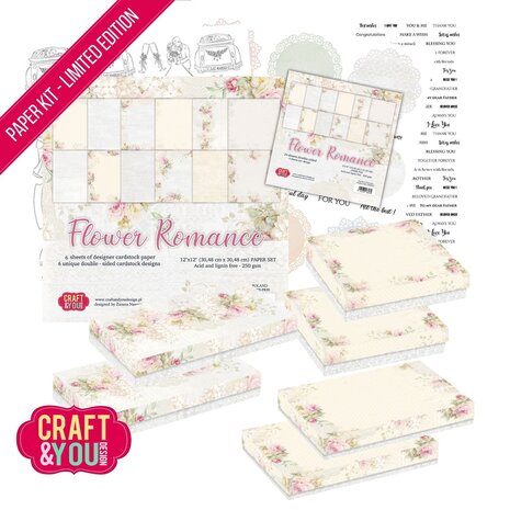 Craft & You Design - Flower Romance Paper Kit Limited Edition