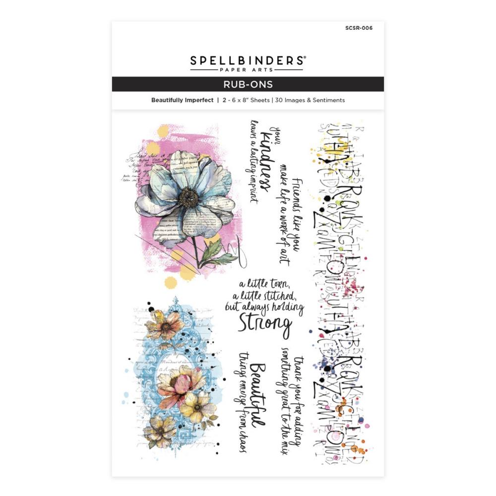 Spellbinders - Rub-On Sheets - Beautifully Imperfect  Spellbinders - Rub-On Sheets - Beautifully Imperfect