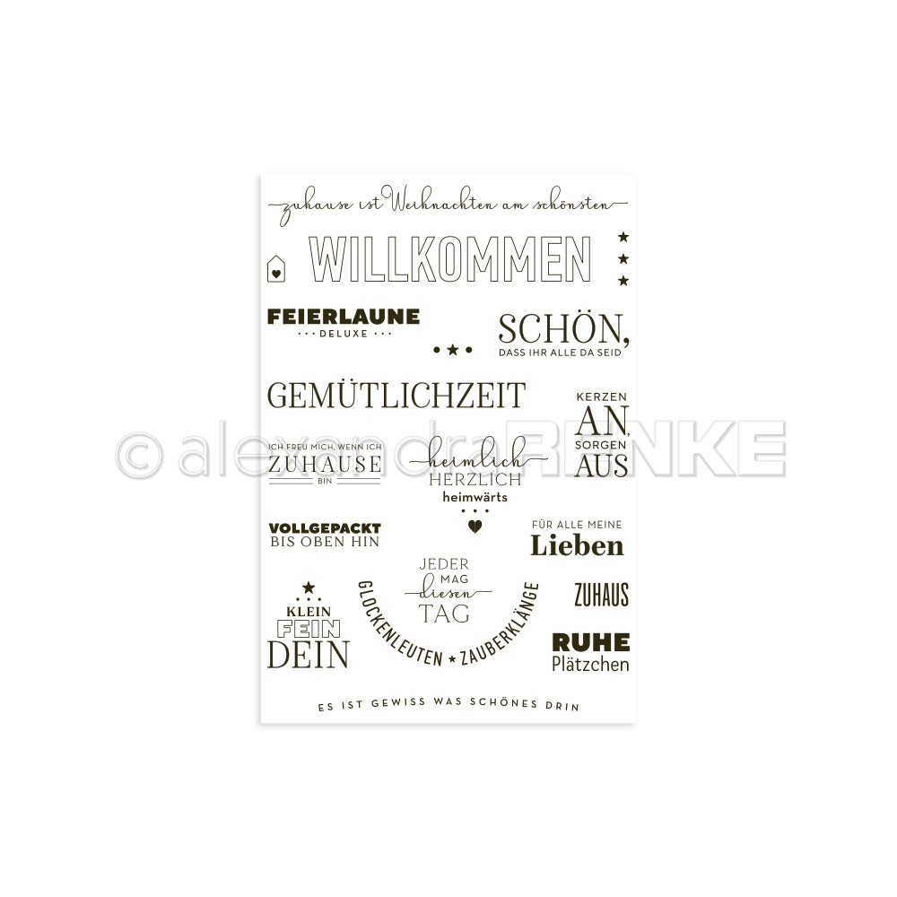 Alexandra Renke - Clear Stamp 'Willkommen'