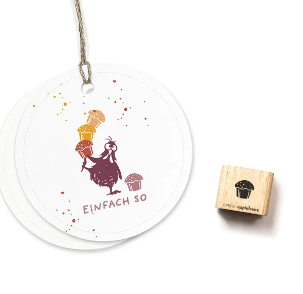cats on appletrees - Ministempel Muffin, Cupcake