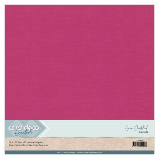 Linen Cardstock - SC - Magenta