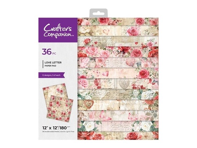 CC - Paperpad 30x30 cm - Valentine - Love Letter CC - Paperpad 30x30 cm - Valentine - Love Letter
