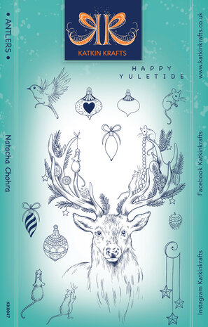 Katkin Krafts Antlers A5 Clear Stamp Set